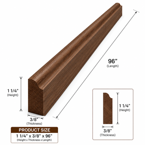 EFS M-116 Moldura de Madera Moderna y Elegante, Rodapié con Superficie Lisa, Resistente a la Humedad, Antiinsectos, Ecológico y Personalizable - Product Image 1