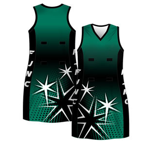 Jupes et hauts de mode, uniformes de netball pour filles avec bavoirs, sublimation personnalisée, coupe ajustée, nouvelle collection d'uniformes de netball - Product Image 5