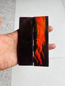 Escamas de cuerno de búfalo teñidas para cuchillos: Juego de 5 pulgadas de empuñaduras pulidas en bruto - Product Image 4