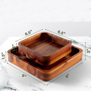 Bol à Pistaches Moderne en Bois Écologique Fait Main en Bois de Mangue de Qualité Alimentaire pour Salades, Fruits, Cuisine et Salle à Manger - Product Image 4