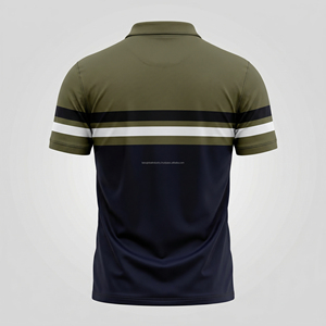 Men for Shirt Solid Multi Color Chest Panel Olive Navy <b>Khaki</b> Breathable Knitted Cotton Short Sleeve Golf Tee <b>Tops</b> Summer - Product Image 2
