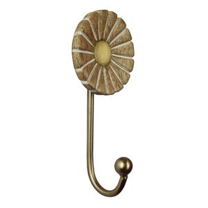 Rustic Antique Brass Wall <b>Hooks</b> Vintage Finish Strong Build Ideal For Entryway Bathroom <b>Kitchen</b> Hanging Organizer - Product Image 2