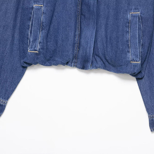 Women Vintage Wash <b>Denim</b> <b>Jacket</b> Casual Button Front Cotton Blend Breathable Fashion Outerwear Custom OEM ODM Wholesale Factory - Product Image 3