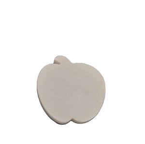 ที่รองแก้วหินอ่อนสีขาวทำด้วยมือรูปทรงแอปเปิ้ลที่รองเครื่องดื่มหินอ่อนสไตล์มินิมอลแบบทันสมัยของตกแต่งโต๊ะหินอ่อนทำด้วยมือ - Product Image 1