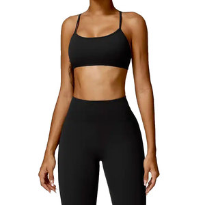 Supply Custom Breathable Scrunch Sports Bra <b>Leggings</b> Sets Workout Fitness Activewear Yoga Sets for Women - Product Image 1