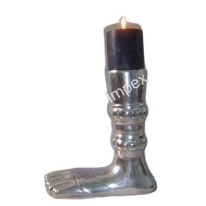 แท่นวางเทียนขนาดใหญ่แบบชิ้นเดียวที่วางเทียนแบบสง่างามแท่นวางเทียนขาอะลูมิเนียมสำหรับตกแต่ง - Product Image 1