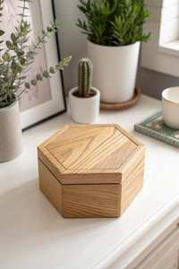 Boîte de rangement en bois moderne pour une décoration minimaliste, offrant un design épuré et une organisation pratique. - Product Image 2