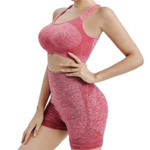 2024 Yoga Set Gym Shorts Women Sport <b>Bras</b> Workout Tops for Women Wholesale Custom Yoga Sets - Product Image 1