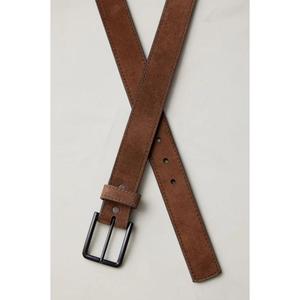 Cinturones de cuero genuino color marrón con hebilla metálica, longitud personalizada, resistentes al agua, cinturones de moda para hombre. - Product Image 1
