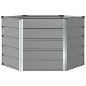 Macetero de Acero Gris Claro 129 x 129 x 75 cm, Categoría de Productos Macetas y Jardineras - Product Image 4