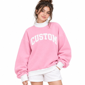 Ensemble sweat-shirt oversize à col montant pour femme, short décontracté, tenue deux pièces, coupe décontractée et confortable, mode quotidienne confortable - Product Image 4