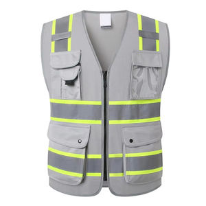 Best High Visibility Waterproof <b>Reflective</b> Safety Vest With Multi-Pockets Work Security Vests Logo - Product Image 6