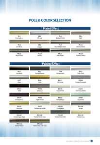 Juego de barras metálicas para cortinas con adornos y soportes para decoración del hogar. - Product Image 6