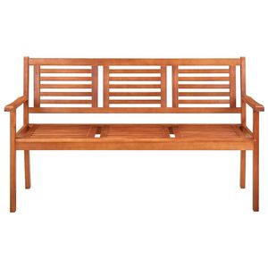Banco de patio ergonómico de madera maciza de eucalipto marrón de 59.1 pulgadas - Product Image 3