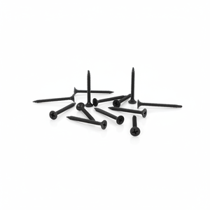 Tornillos de Acero al Carbono Negro Clase 8.8 PDC, Rosca Gruesa, Cabeza Pan, Acabado Fosfatado para Fijación de Paneles de Yeso, Modelo 9 (Pulgadas/Métrico) - Product Image 1