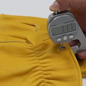 Gants de travail en cuir de vachette, longueur opéra, personnalisables, protection du travail, gants de chauffeur - Product Image 4