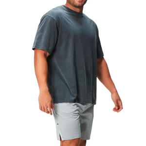 100% Cotton Men's Formal Loose Fit Printed T-<b>Shirt</b> with Letter Pattern Anti-Pilling High Quality - Product Image 1