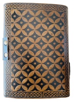 Carnet de notes vintage en cuir à spirale pour femme, motif Œil d'Horus, carnet de croquis, pages à bords festonnés, troisième œil, celtique, pages vierges, cadeau sorcière