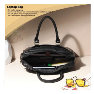 Liviya Genuine Leather Journal Planner Black Customizable Size Embossed Printing Multifunction Business Office Travel Model 153 - Product Image 4