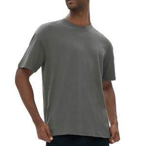 T-shirt unisexe décontracté à col rond en coton tricoté de 150 grammes, impression sérigraphique gonflée personnalisée de luxe - Product Image 5