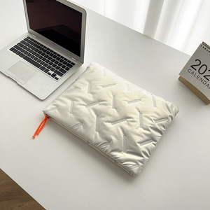 Quilted Laptop Sleeve 13-14 Inch Waterproof Protective Notebook <b>Bag</b> Soft Padded <b>Computer</b> Cover for Business Travel - Product Image 4