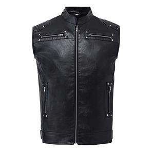 Chaleco de Cuero de Alta Calidad a la Moda para Hombre, Ropa de Invierno Impermeable para Exteriores, Chaleco de Cuero de Estilo Personalizado - Product Image 4