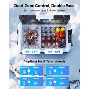 Frigorifero Elettrico a Compressore DC 12/24V AC100-240V da -4 a 68 Gradi F, Frigo Portatile per Camion con Controllo APP, Box Refrigerante per Auto - Product Image 2