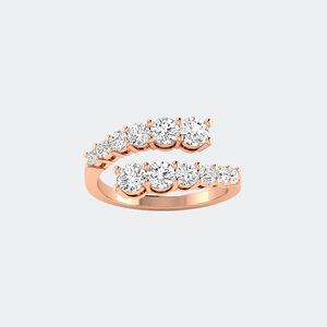 1.00CTW Round Cut Prong Set Cluster <b>Statement</b> <b>Ring</b> - Product Image 3