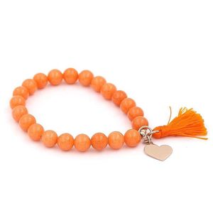 Elegante Pulsera de Cuentas de Resina Hecha a Mano, Joyería Elástica de Moda para Mujeres y Niñas, Estilo Diario - Product Image 1