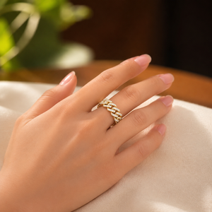 Anillo de compromiso de diamantes de talla redonda para mujer, anillo de boda de lujo con moissanita estilo hip hop, chapado en oro blanco de 14K, anillo de regalo - Product Image 5