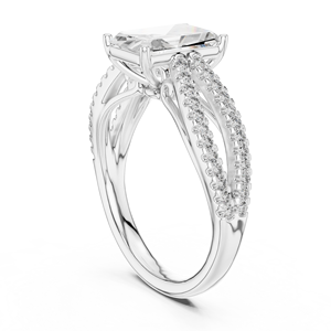 925 Sterling Silver Emerald Cut Moissanite <b>Diamond</b> <b>Ring</b> Wholesale Fine Jewelry Manufacturer Custom OEM - Product Image 3