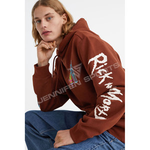 Sweat-shirt à capuche décontracté pour homme, style hip-hop streetwear, 100% coton, avec cordon de serrage, pour logo personnalisé - Product Image 5