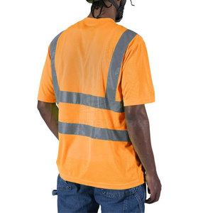 Camiseta de Trabajo Personalizada para Personal Industrial, Poliéster Ligero y Transpirable, Impresión de Alta Calidad, Alta Visibilidad, Marca Privada - Product Image 4