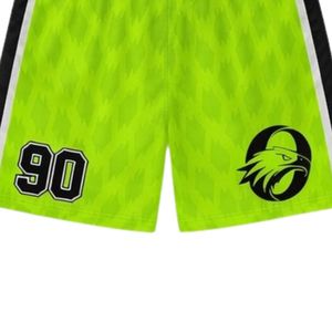 Unisex Neon <b>Green</b> Black Sublimation Lacrosse Uniform Set Polyester Regular Fit Lightweight Team Training Sports Wear Short - Product Image 6