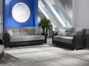Ensemble de meubles de salon en teck massif de luxe, canapé moderne en tissu marron 3+2+1 places, table basse centrale, villa, hôtel - Product Image 4
