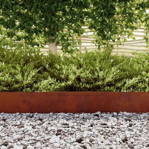 Bordure de pelouse en acier patiné 450 x 0,05 x 15 cm Catégorie de produit Clôtures, treillis et portails - Product Image 3