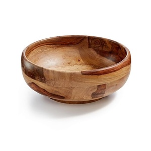 Tazón Grande de Madera Rústico Hecho a Mano para Servir Fruta, Ensalada, Pasta, Arroz, Pan, Bocadillos y Comidas Familiares - Product Image 6