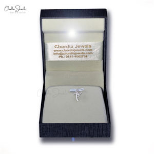 Distribuidor Mayorista de Joyería: Colgante Minimalista de Oro Sólido de 14k con Diamante de Corte Redondo de 3 CTW, Claridad I1-I2 - Product Image 4