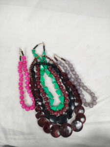 Premium Quality Handmade <b>Resin</b> Beaded Angel Style Customized Shape Necklace Fashion Jewelry for Party and Wedding From India - Product Image 5