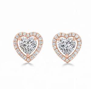 ต่างหูทรงหัวใจประดับมอสซาไนต์ ชุบทอง 14K เงินแท้ 925 ของขวัญเครื่องประดับหรูหราสำหรับผู้หญิง - Product Image 2