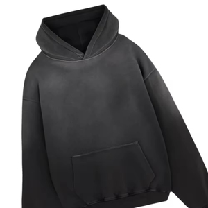Sudadera con Capucha de Algodón 100% con Efecto Ácido Vintage para Otoño, OEM ODM, Personalizada con Serigrafía, Estilo Urbano, Corte Holgado para Hombre - Product Image 3