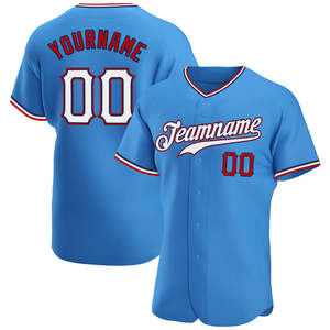 Camiseta Deportiva Personalizada de Béisbol con Sublimación OEM, 100% Poliéster, Cierre de Botones, Nombre y Número del Equipo - Product Image 1