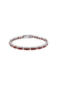 Garnet <b>Bracelet</b> in 92.5 Sterling Silver KLSB-20233 - Product Image 1