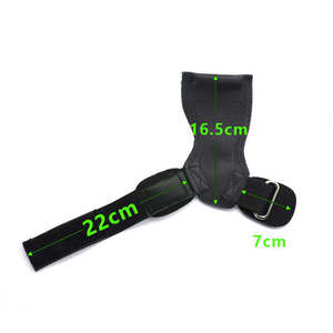 Sangles de soutien pour poignets de musculation en cuir noir, réglables, respirantes, avec logo personnalisé, pour soulever des poids lourds, anti-déchirure - Product Image 5