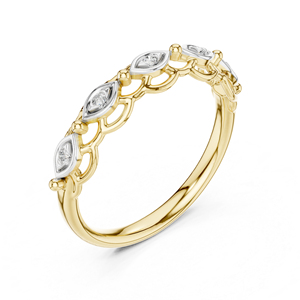 แหวนเพชรทรงกลมทองคำขาว 14K สำหรับผู้หญิง |   ชุดลำลองสำหรับใส่ทุกวัน |   เพชรที่เพิ่งเพาะเลี้ยง - Product Image 6