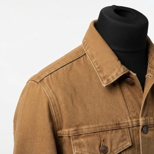Breathable Slim Fit Winter <b>Denim</b> <b>Jacket</b> 100% Cotton Stand Collar <b>Hooded</b> <b>Men's</b> Regular Fit - Product Image 6