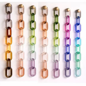 งานศิลปะทำมือแบบกำหนดเองได้ เป็นมิตรกับสิ่งแวดล้อม  โซ่เรซิ่นขนาดใหญ่ สีใสหลากสี ของสะสม - Product Image 1