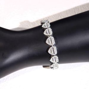 Bracelet en argent rhodié avec pendentif cœur en moissanite pour homme et femme, bijou de luxe glacé style hip-hop - Product Image 5