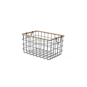 Cesta de Alambre de Hierro Dorada de Lujo con Asa de Madera, Colador Moderno Plegable con Ganchos, Apto para Lavavajillas, Accesorio Multiusos para Cocina del Hogar - Product Image 3