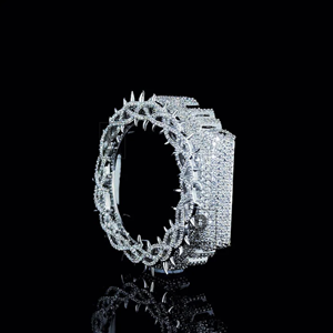 Luxury Iced Out <b>Watch</b> <b>Case</b> Cover White Gold Plated Moissanite Diamond Hip Hop Custom <b>Watch</b> Bezel <b>Case</b> for Men <b>Watch</b> - Product Image 6